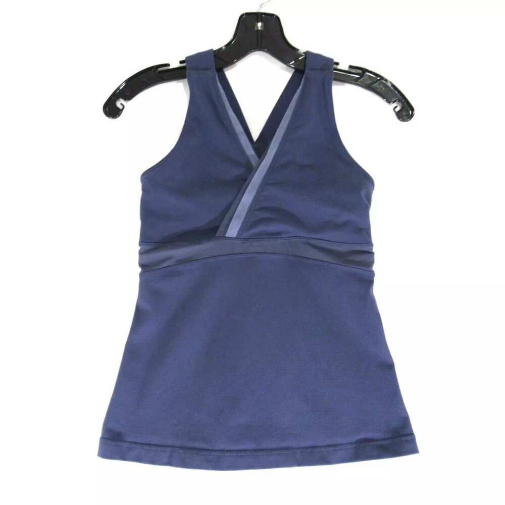 Lululemon Tank Top Womens Size 6 Purple Sleeveless Racerback Mesh Front And Back